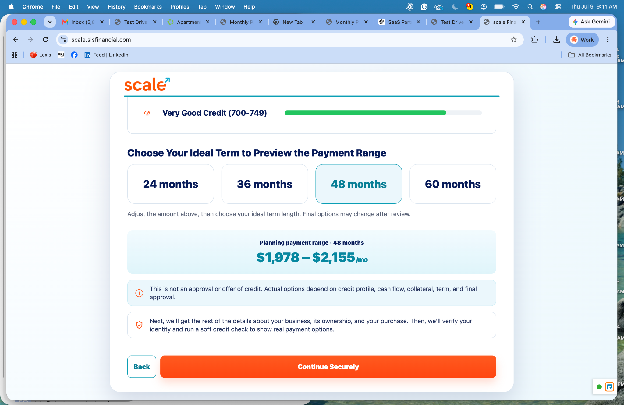 Application screen shown inside browser